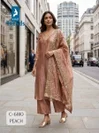 6810 By Kaya Crush Tissue Kurti With Bottom Dupatta 